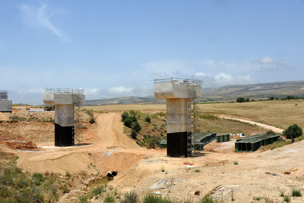 New highway bridge under construction near Ain El Berd