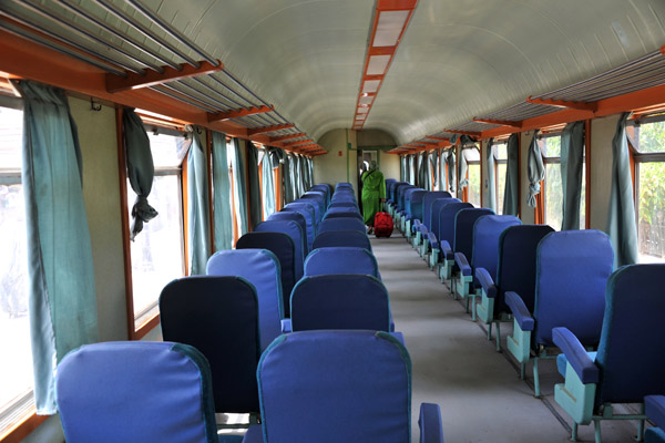 Interior of an Algerian Rail passenger car