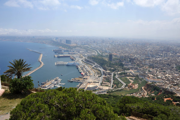 Just west of the city center of Oran likes Jebel Murdjadjo, a rising over 1300 ft above the city