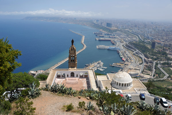 Church of Santa Cruz and the Port of Oran from the Fort of Santa Cruz, Jebel Murdjadjo