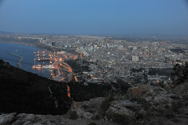 Oran at night from Jebel Murdjadjo