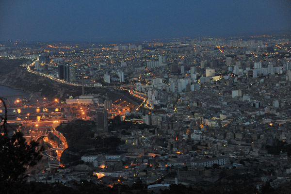 Oran at night from Jebel Murdjadjo