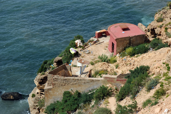 What looks like an old bunker overlooking the sea