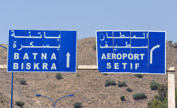 N3 junction for Batna Airport and the N75 to Stif