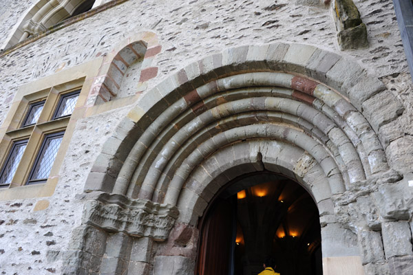 Main door of Vianden Castle leading to the Armory
