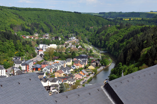 Vianden, population 1705, on the Our River