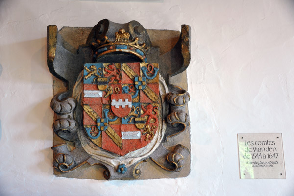 Painted stone Coat-of-Arms of the Counts of Vianden from 1544 to 1647