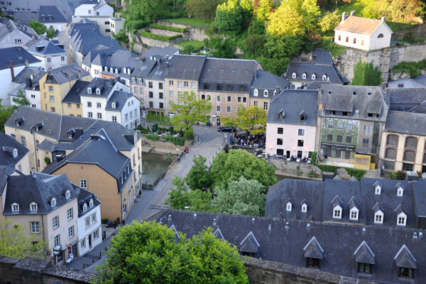 View of the lower city of Plateau du Saint Esprit, Luxembourg 