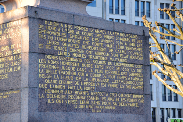 Monument du Souvenir, Place de la Constitution, Luxembourg 