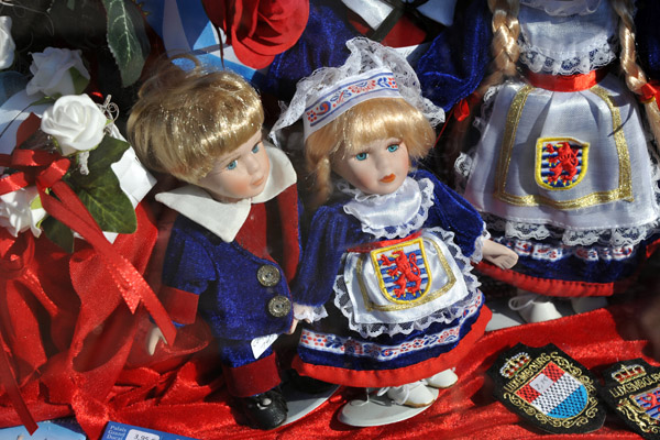 Souvenir dolls in Luxembourg costume