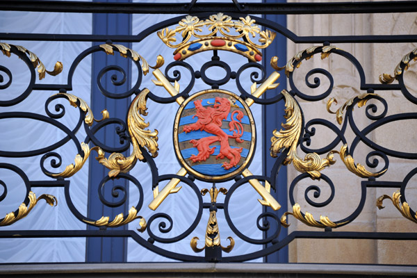 Coat-of-Arms of Luxembourg on the north gate of the Grand  Ducal Palace