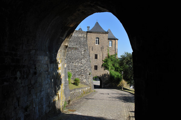 The Three Towers through the gate to the Upper City, Luxembourg