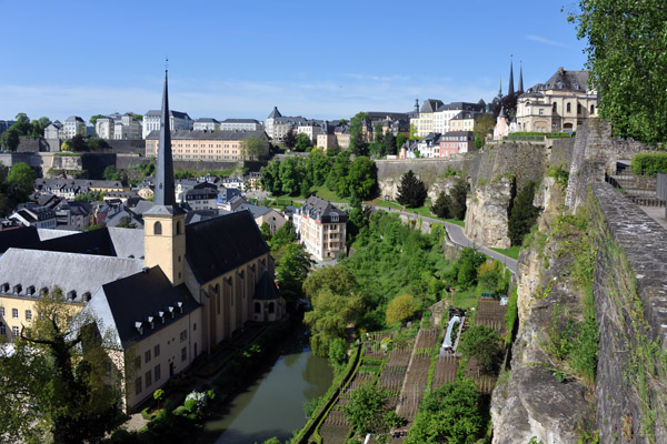 View of the Lower Town and ramparts of the Upper Town, Luxembourg