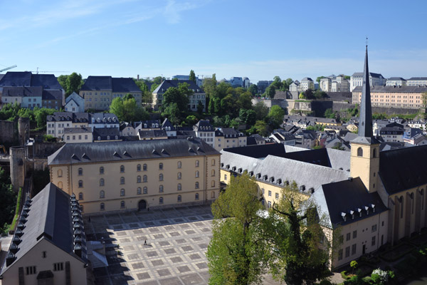 Abbaye de Neumnster (Neimnster) with the former military hospital, Luxembourg