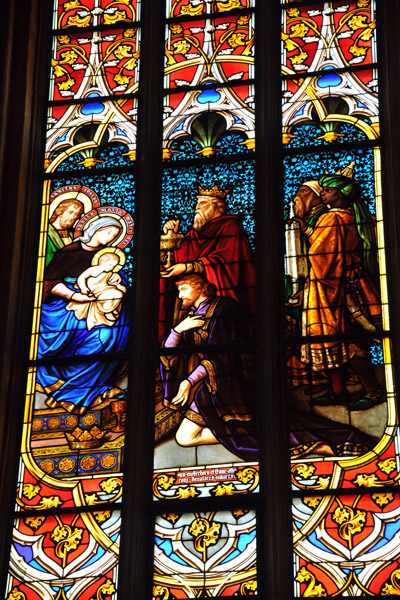 Stained Glass - Adoration of the Magi, Cathdrale de Notre-Dame, Luxembourg