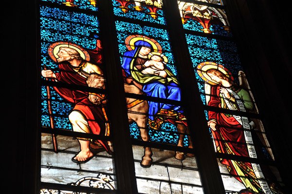 Stained Glass - Flight into Egypt, Cathdrale de Notre-Dame, Luxembourg