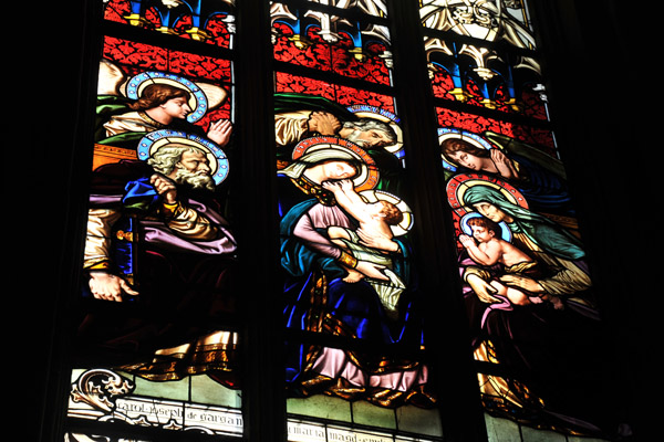 Stained Glass - Holy Family with Mary Magdalene, Cathdrale de Notre-Dame, Luxembourg 