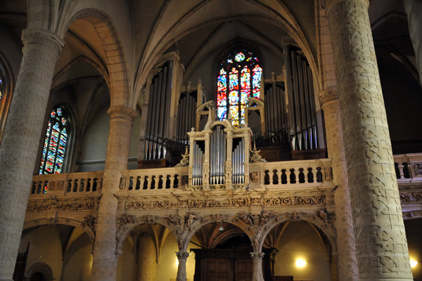 Organ gallery at the rear of Cathdrale de Notre-Dame, Luxembourg