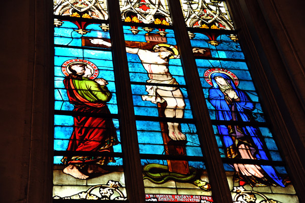 Stained Glass - the Crucifixion, 1849, Cathdrale de Notre-Dame, Luxembourg