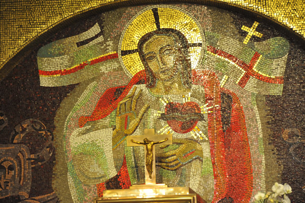 Mosaic of Jesus, Cathdrale de Notre-Dame, Luxembourg
