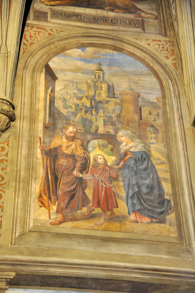 Mural - the Holy Family, Cathdrale de Notre-Dame, Luxembourg