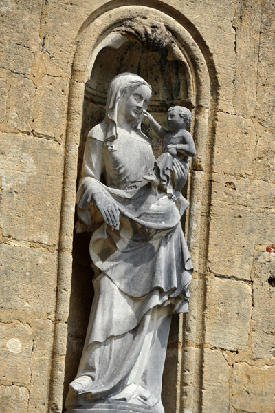 Statue over the gate to Orval Abbey