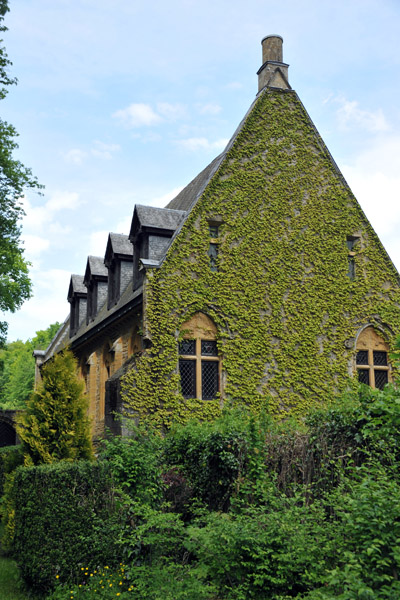 Ivy-covered stone building, Orval Abbey