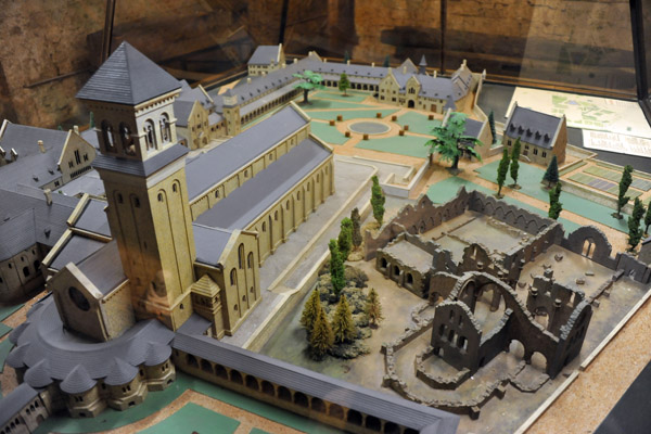Model of Orval Abbey in the 20th C.