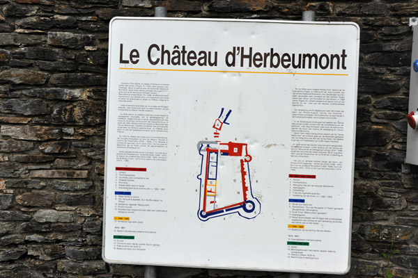 Map and History of Chteau d'Herbeumont