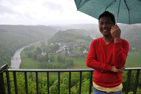 Frahan Viewpoint on a rainy day, Semois Valley, Ardennes