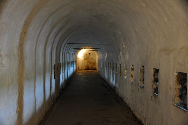 Gallery with shooting positions in the wall of the Citadel of Dinant