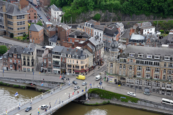 Charles de Gaulle Bridge and the Left Bank of the Meuse from Dinant Citadel