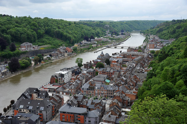 View of the City of Dinant and River Meuse looking north from the Citadel