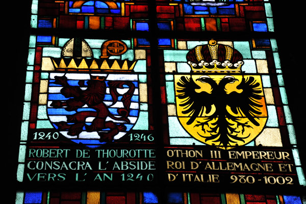 Robert de Thourotte Consecrates the apse 1240;  Otto III Holy Roman Emperor 980-1002