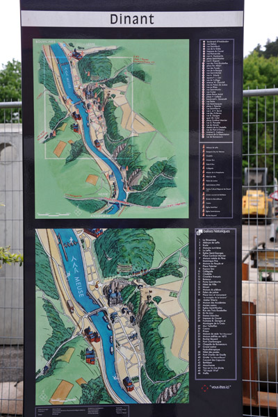 Tourist map of Dinant