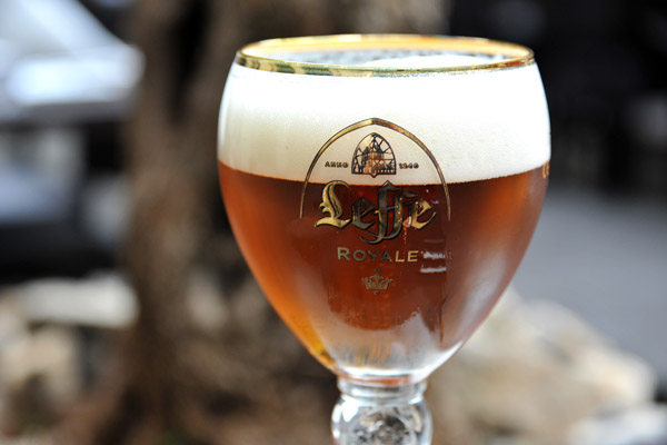 Leffe Royale, a very nice beer served on tap at Maison Leffe