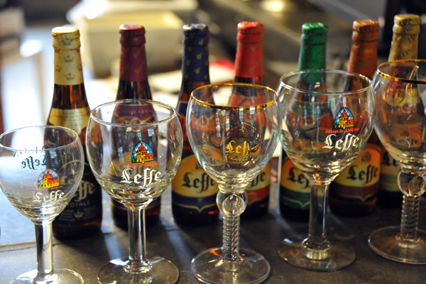 Large selection of different varieties brewed by Leffe
