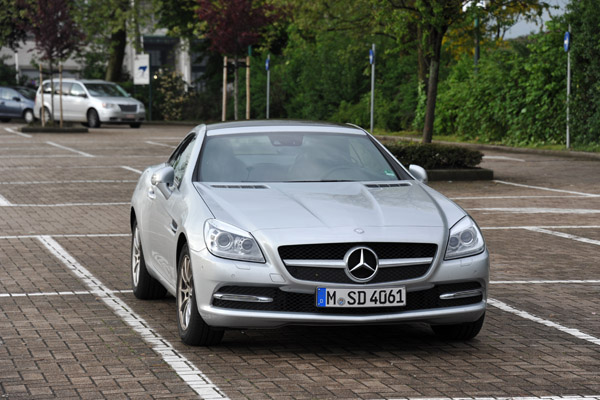 Our Mercedes rental car we picked up at Frankfurt Airport