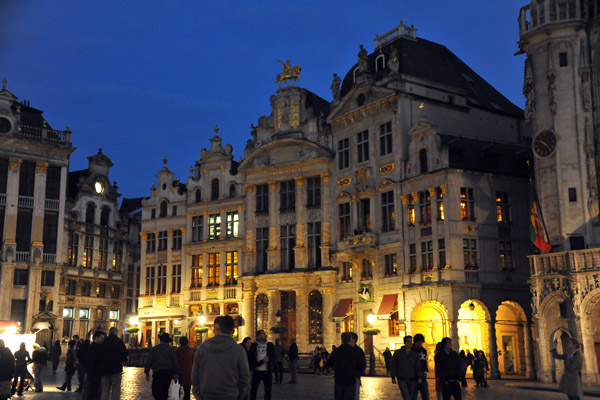 South corner of the Grand Place early evening, Brussels