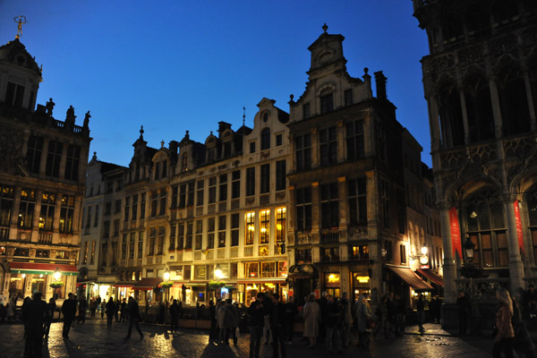 North corner of the Grand Place early evening, Brussels