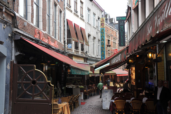 Restaurants of Rue des Bouchers, Brussels