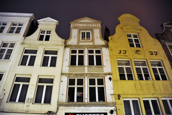 Gabled houses dated 1748 and 1727, Steenstraat, Bruges