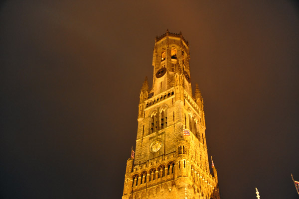 Belfort Brugge at night, Bruges