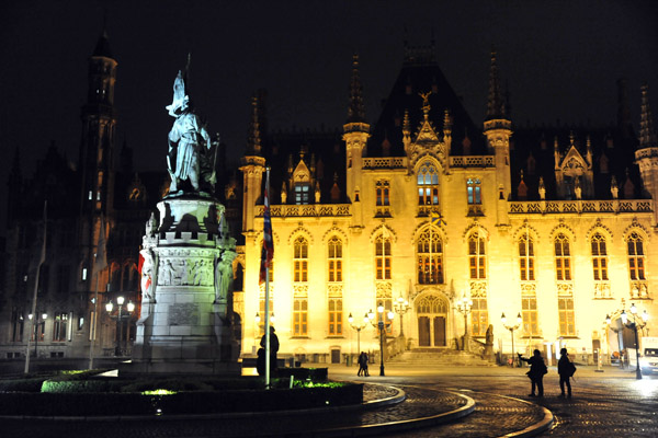 Market square and West Flanders Provincial Court, Bruges
