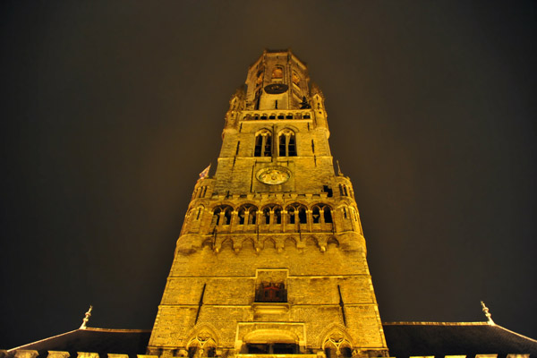 Tower of the Belfry of Bruges, modified and rebuilt many times since 1240