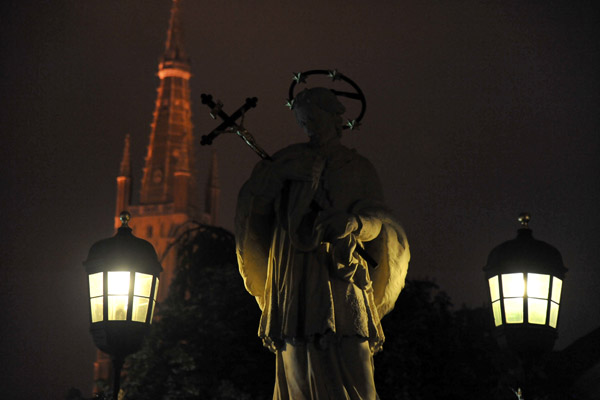 Statue of St. John Nepomuk on the Nepomucenusbrug, Brugge