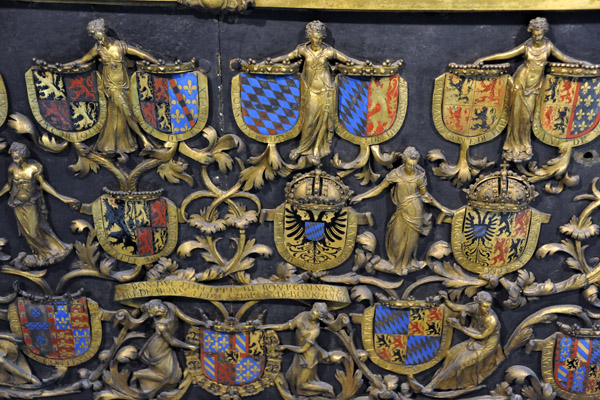 Geneaology of Charles the Bold, Duke of Burgundy, on the side of his tomb, Bruges