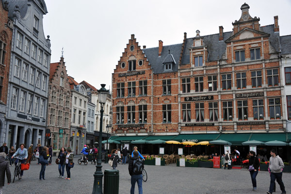 Northwest corner of the Market Square of Bruges