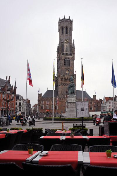 Belfry of Bruges from Le Pannier d'Or