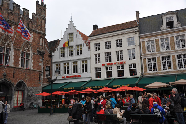 Southwest corner of the Market Square of Bruges